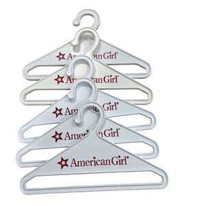 American Girl Doll Clothes Hangers Set Of 5 White Plastic Durable
